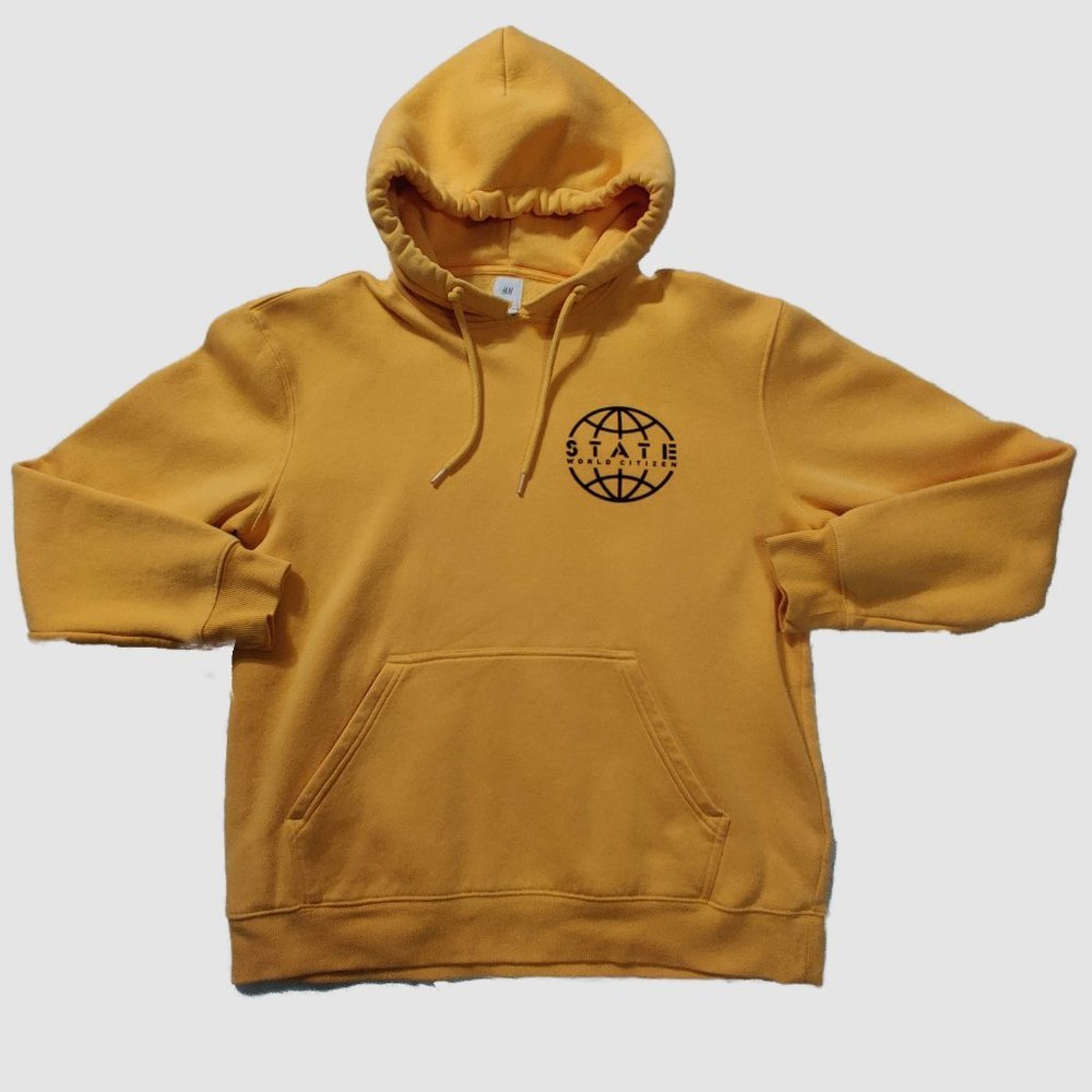 H&M State World Citizen Yellow Hoodie